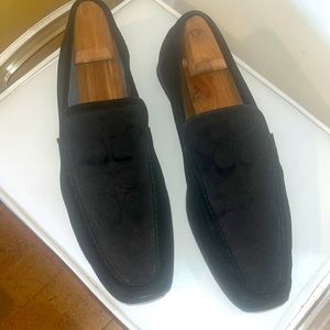 Coach  Alec Suede Slip On Logo Loafers Black . Made in Italy size 13 Medium